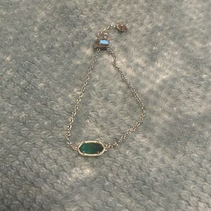 Kendra Scott silver emerald bracelet